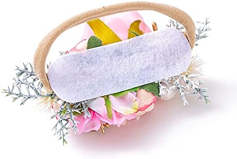 Baby Girl Flower Headbands Pearl Flower Crown for Newborn Girls Toddler Summer Beach Аксесоари За Коса