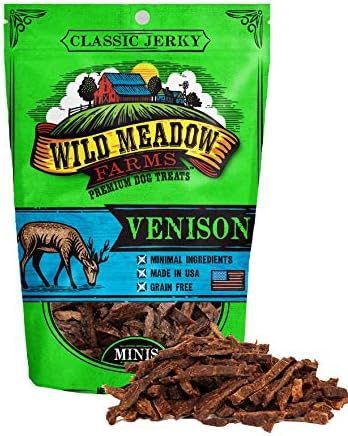 Wild Meadow Farms - Classic Venison Министрите - САЩ Направи Меки Сушени Спортни Лакомства за Кучета