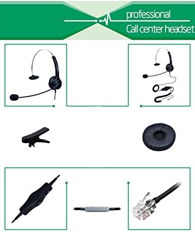 KerLiTar LK-PE04S 4-Pin RJ9 Телефонна Слушалка намаляване на шума, Монофонични Слушалки с Микрофон Функцията за Изключване