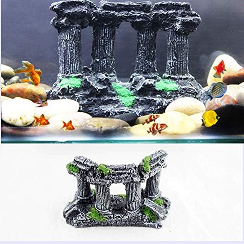 Wansan Моделиране Смола Римска Колона Аквариум За Декорация На Аквариум За Декорация
