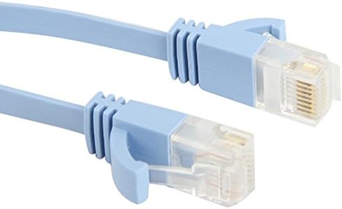 Мрежа локална мрежа,Обжимные инструменти,Конектори CAT6 Ултра-плосък кабелна мрежа Ethernet LAN, дължина: 5 м (Baby Blue),