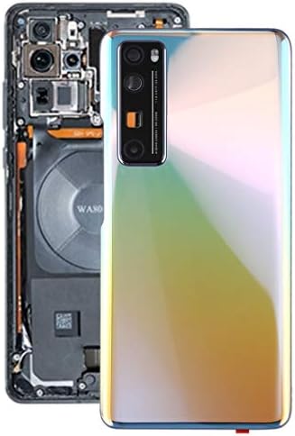 QINGFUHANG Repair Parts Задната част на капака на батерията Капак на обектива на камерата, за Huawei Nova Pro 7 5G(черен) Комплект за подмяна телефон (Цвят : сребрист)