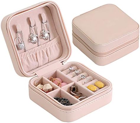 Виско еластична Small Jewelry Box, Travel Mini Organizer Portable Display Case for Storage Rings Earrings Necklace,Gifts