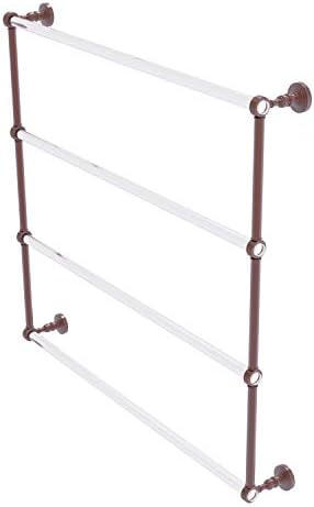 Allied Brass PG-28G-36 Pacific Grove Collection 4 Tier 36 Inch Ladder Groovy Accents Towel Bar, Античен Мед