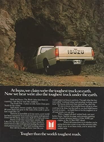 Комплект от 2 оригинални списания, печатни реклами: пикап Isuzu 4X4 от 1984 година на издаване състезанието е Baja 1000, шофьори Хенри Симпсън и Джон Комачо, Далеч всички вносн