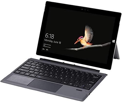 Клавиатура, Тъчпад за Microsoft Surface Pro 7/6/5/4/3, Магнитна абсорбиращ Bluetooth клавиатура, преносима ультратонкая безжична клавиатура, за зареждане на вградената батерия (B-чер