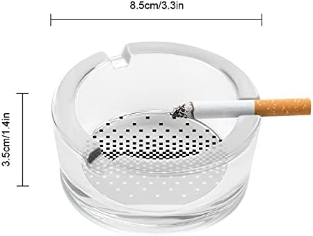 Пиксел Градиент Само За Пепелник Стъклен Цигара Пура В Пепелника Потребителски Пушач На Притежателя, Кръгъл Калъф