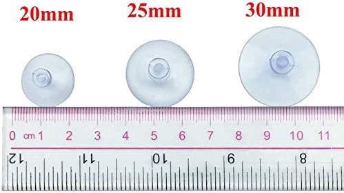 Hyamass 100шт Мини Прозрачни пластмасови нещастници без куки (диаметър 20 mm,25мм,30мм)