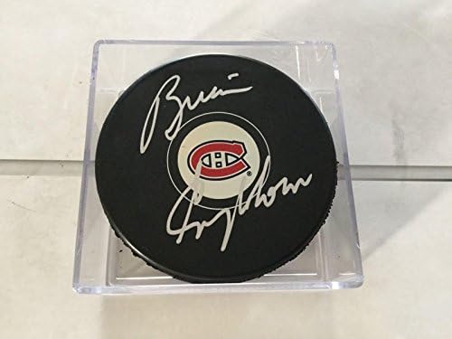 Брайън Энгблом подписа хокей шайба Монреал Канадиенс с автограф NHL c - Autographed NHL Pucks