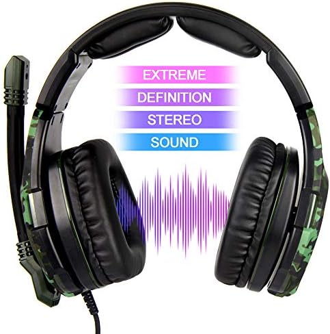 LETTON Stereo Gaming Headset for PS4 PC, Xbox One PS5 Controller, Шумоподавляющие ушите с Микрофон, Bass Surround, Меки