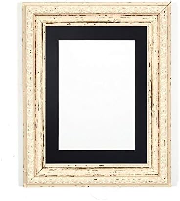 Frame Company Богато Украсена с Потертая Луксозен Картина/Снимка/Плакатная рамка с МДФ-подложка Проблемната Бяла Рамка