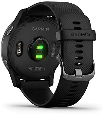 Garmin Vivoactive 4 Smartwatch (черно/неръждаема стомана) 010-02174-11 с допълнителна метална каишка