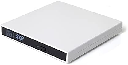 Homyl USB 2.0 External DVD Drive Recorder,Преносим CD Burner Player Reader Read-Write Рекордер DVD-RW,Dual Интерфейс за преносими компютри - Бяло, 135 x 137 x 17 мм