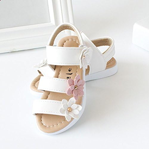 Moonker Baby Toddler Girls Flower Open-Toe Beach Walking Two-Strap Summer Sandals Дишаща Плосък Pricness Shoes 1-6T