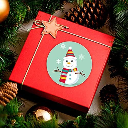 Весела Коледа Етикети Етикети на Ролка Снежен човек Етикети за Рожден Ден Доставка на 500 броя Коледни Декоративни Запечатване