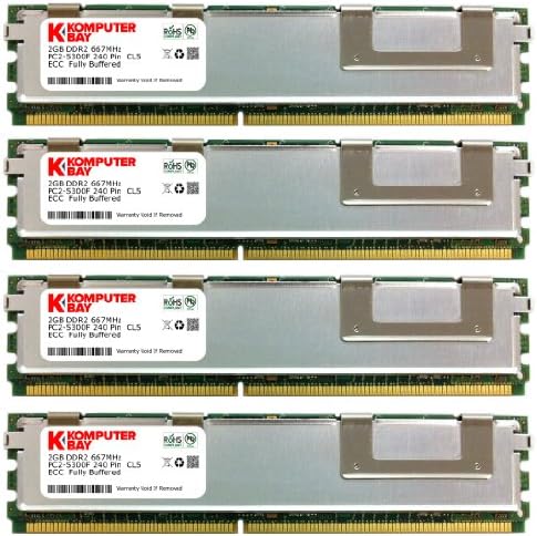 Сертифицирана памет KOMPUTERBAY 8GB (4X2GB) DDR2 за HP Compaq ProLiant DL360 G5 DDR2 667MHz FBDIMM