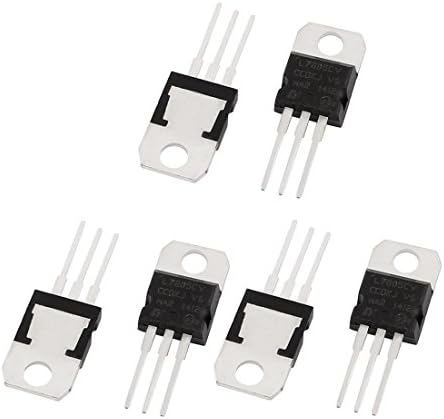 Aexit 6 бр Транзистори 5V 1A 3 Pin Терминали 7805 Положително Напрежение BJT Транзистори Регулатор TO-220