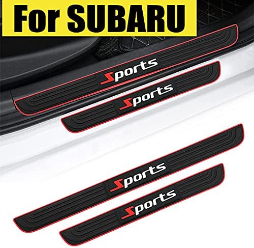 AOMSAZTO Авто Праг Протектор за Subaru,4 бр. Спортен Модел PVC Гума Предна/Задна Накладка Светлоотразителни Стикери,да