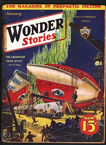 WONDER STORIES 1933 JAN-SCI FI ЦЕЛУЛОЗА-AMAZING COVER G