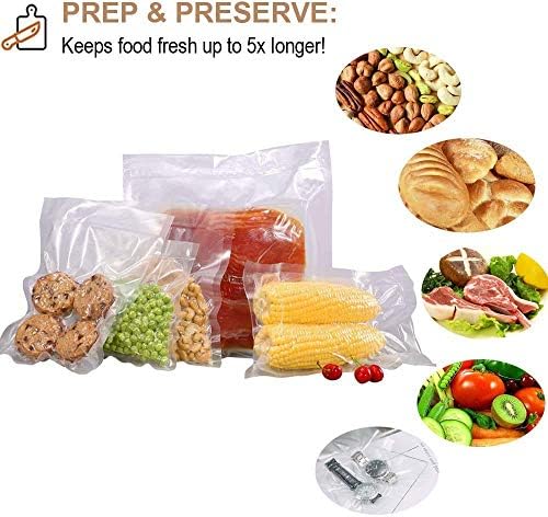 Ролки Вакуум опаковчик GERYON, 2 Пакет 8 x 30' Вакуумни торби за съхранение на хранителни продукти Saver