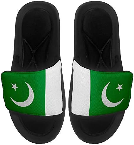 ExpressItBest Меките плъзгащи сандали/Пързалки за мъже, жени и младежи - Flag of Пакистан (Pakistani) - Пакистан Flag