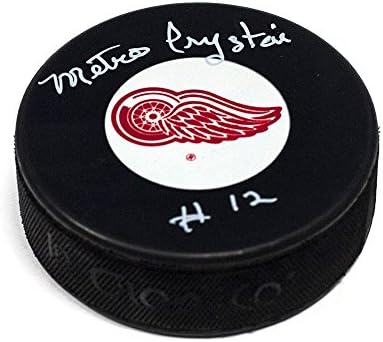 Метро Pristai Detroit Red Wings Autographed Original Six Hockey Puck - Автографированные Шайби НХЛ
