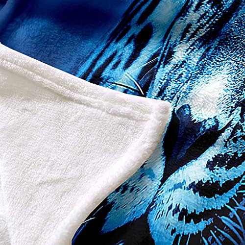 LZRNWP Детско Одеало Супер Меко и Топло Бебешко Плюшевое Одеяло S 3D Печат Лесен Луксозно Фланелевое Флисовое Одеяло Blue