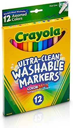 Crayola маркери Fine Line, Миещи Маркери, 12 Броя