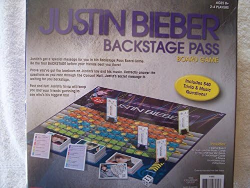 Longshore Limited Justin Bieber Backstage Pass Game
