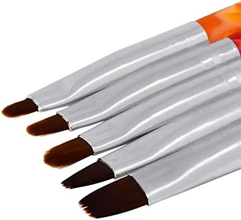 XJJZS 5 бр. Химикалки За изготвяне на Двустранни Професионална Четка Четка За Дизайн на Ноктите Точков Дръжката на Четката