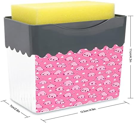 Blob Fish Blobfish Dish Soap Dispenser Washing Liquid Помпа with Sponge Holder Cleaning Tools Storage Box