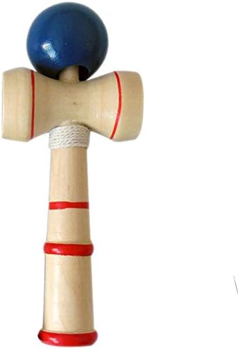 Кид-Kendama-Ball-Japanese-Traditional-Wood-Game-Balance-Skill-Educational-Toy Education (Тъмно синьо)