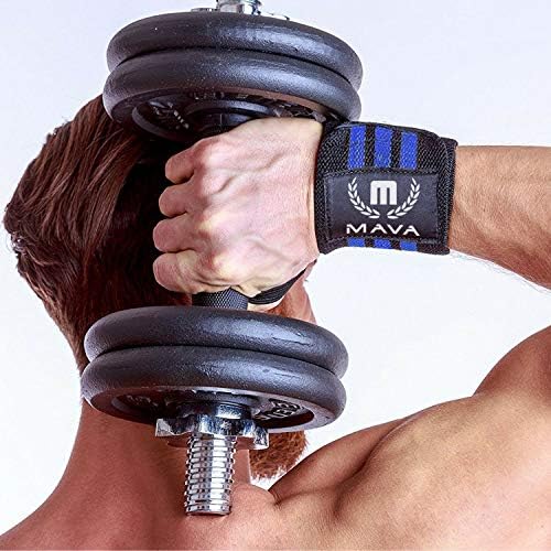 Mava Sports Double-Stitched Support Weightlifting Wrist Wraps за Безболезненных Тренировки, Вдигане на Тежести и Geary,