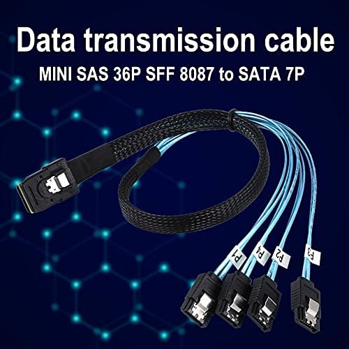 Съединители Вътрешен Mini SAS СФФ-8087 36-пинов до 4 SATA 7-пинов кабел директно пробив на Скорост на пренос на 12 Gbit