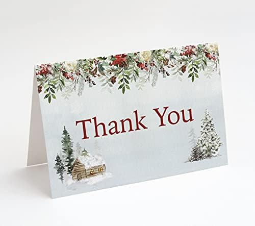 Evergreen Коледа Stationery: Покани и благодарствени картички (Покани с конвертами)