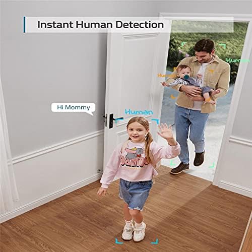 SBSNH 2K Indoor Cam, Подключаемая вътрешна камера за сигурност с Wi-Fi, изкуствен интелект на човека и домашните любимци,