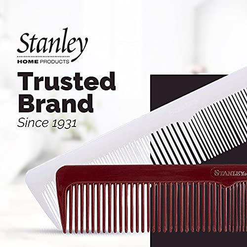 Stanley Essentials Ladies Comb - Двустранен гребен с груби и фини зъбци Разкрива Изправя Изглажда Дразни и Места Влажна