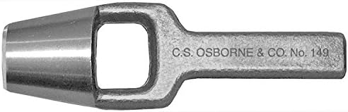 C. S. Osborne & Co 01048 - Кръгла емайла черен стомана, извита перфоратор, диаметър на отвора: 1-3/8
