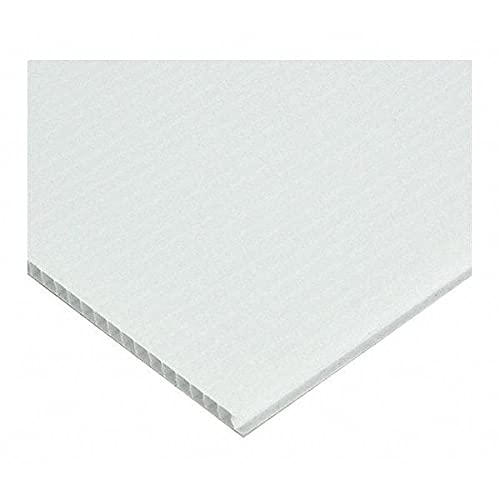 Crownhill Packaging Inc Гофрирани пластмасови листове, 40 x 20, бял, с дебелина 4 мм