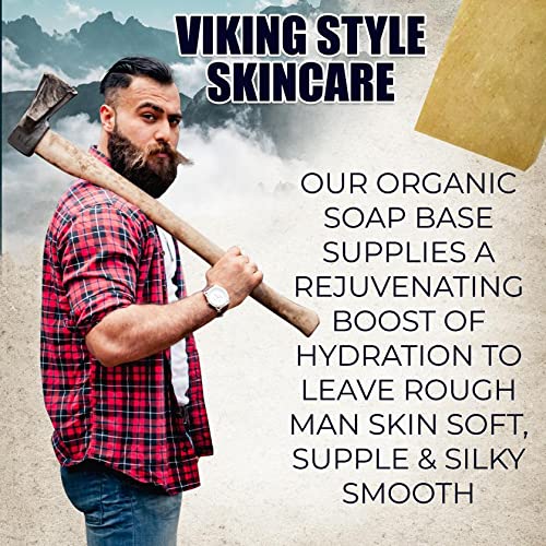 Lumberjack Soap Bar for Men Fresh Alpine Sage Mountain Man Scent – 4oz Fresh Manly Smelling Scented Soap Bar for Him –