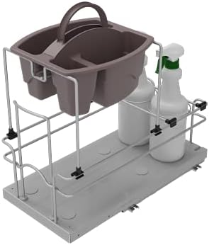 Rev-A-Срок Undersink Pull Out Cleaning Organizer w/Soft Close, Стандартен, Сребрист
