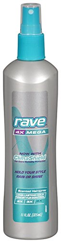 Ароматизирани неаэрозольный лак за коса от Rave - 4X Mega Hair Spray за термозащиты, обем и блясък - ClimaShield за повече
