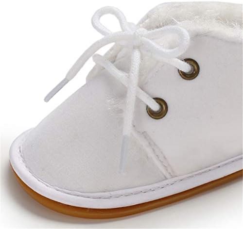 ENERCAKE Детски Обувки Новородено Момче Момиче Обувки Зимата е Топла Кожа Подплата Нескользящая чрез шнурове Prewalker Ботуши
