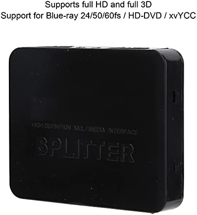 753 HDMI Splitter, 1 в 2 От 4-До 1080 P HDMI Сплитер за Дубликат/Огледало Усилвател Двойна Монитори, 1x2 Сплитер HDMI Full HD 1080 P 3D