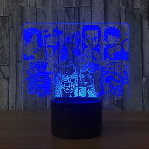 Карикатура 3D Илюзия Безжична Bluetooth Високоговорител лека нощ Зашеметяващ Визуален Цветове Промяна на оптичната Маса