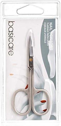 Ножица за нокти BASICARE-Пряко острието-Неръждаема стомана-Професионална точност на маникюр-3.5 инча