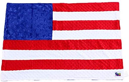 Minky Dot Плюшено Флаг на САЩ 24 x 36 Детско Одеало