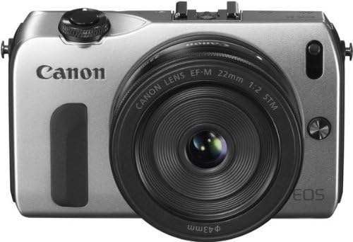 Беззеркальная цифров фотоапарат Canon EOS-M с обектив EF-M 22mm f/2 STM Silver