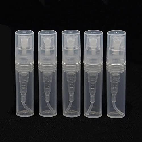 LIUJIR 5Pcs Mini Clear Plastic Спрей Empty Bottle Refillable Perfume Пулверизатор for Cleaning, Travel, Essential Oils,