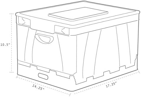 Storex Folding Storage Cube/Сгъваема кутия с капак, 17,25 x 14.25 на x 10,5 инча, Прозрачен, син, 4 опаковки (61819B04C)